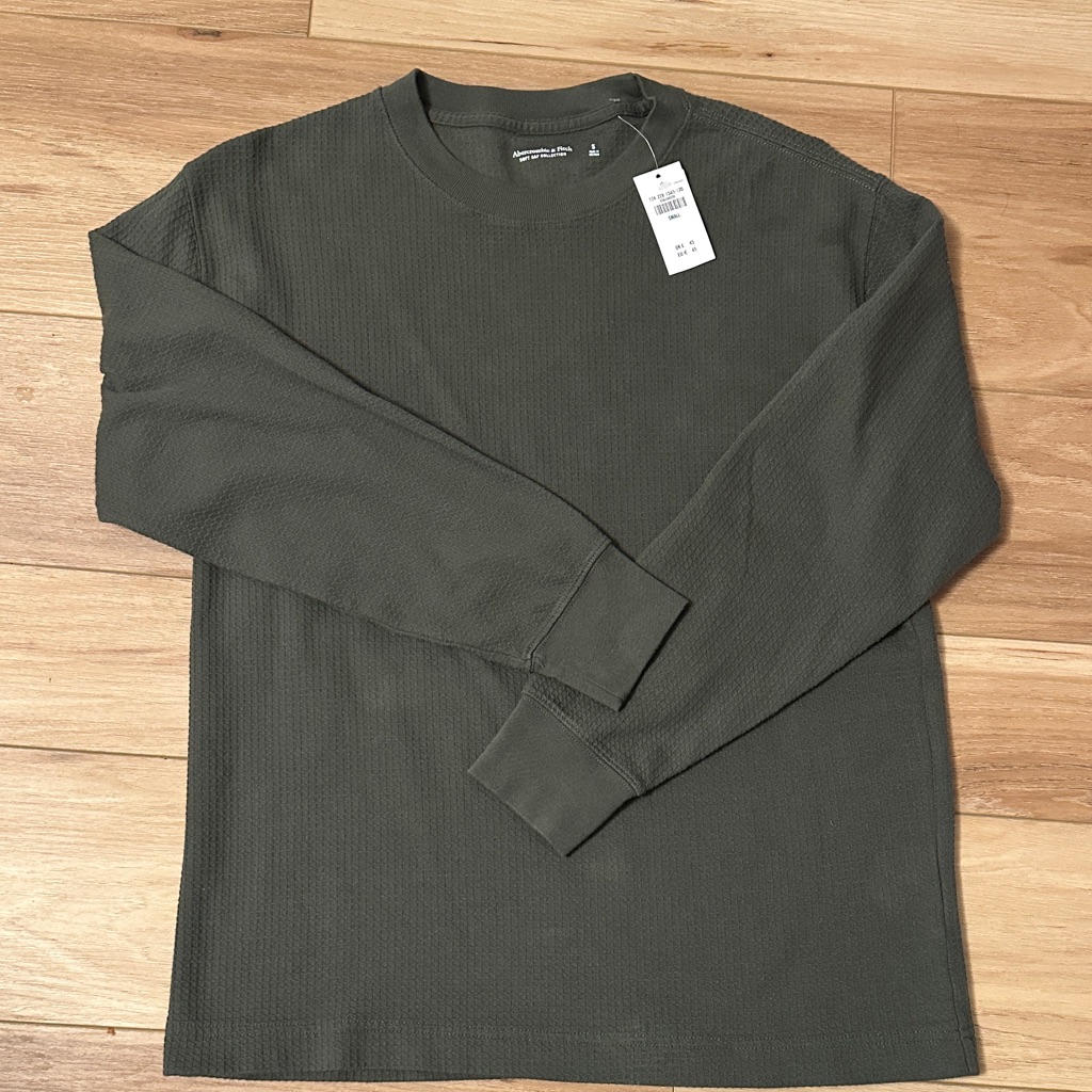 Abercrombie & Fitch Menâs Long Sleeve Shirt Army Green Nwt